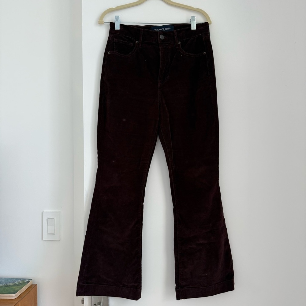 Veronica beard Carson cropped kick flare Corduroy Jeans